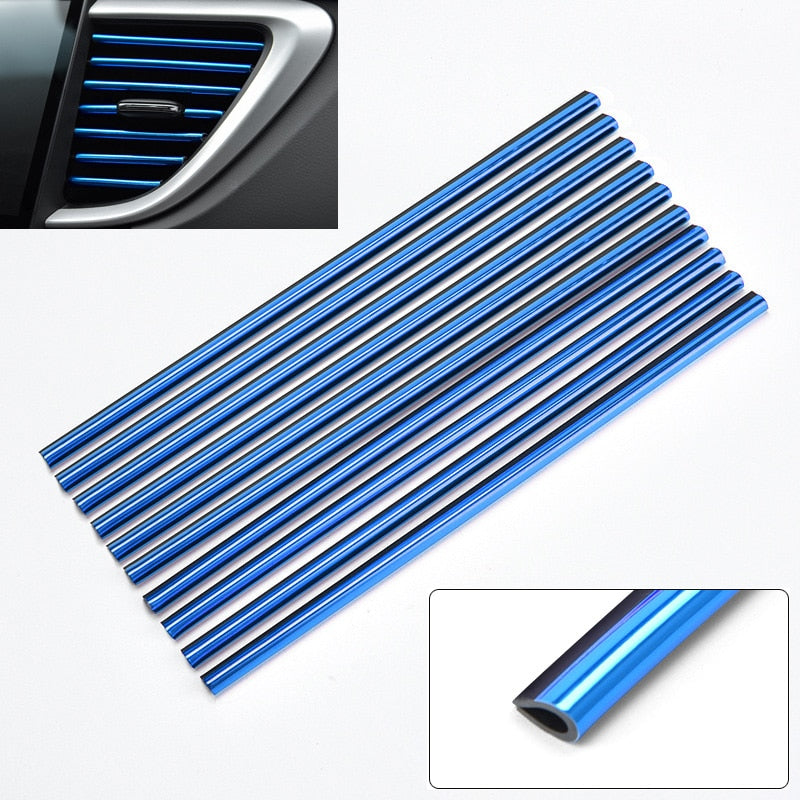 10PCS 20cm Car Air Conditioner Outlet Decorative U Shape Molding