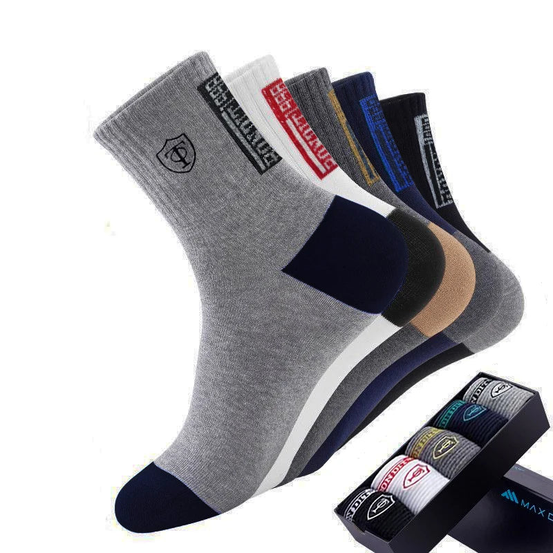 10 Pairs Breathable Cotton Sports Socks - Bamboo Fiber Sweat-Absorbing Deodorant Socks