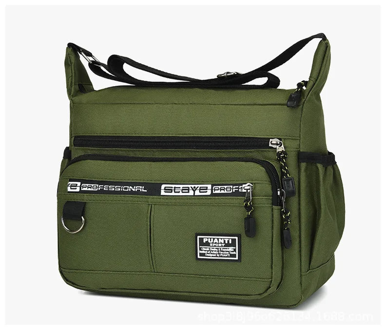 Men's Messenger Bag - Small Waterproof Oxford Crossbody Sling Pack