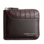Men's Luxury Leather Wallet - RFID Zipper Card Holder with Coin Pocket, Perfect Gift for Men