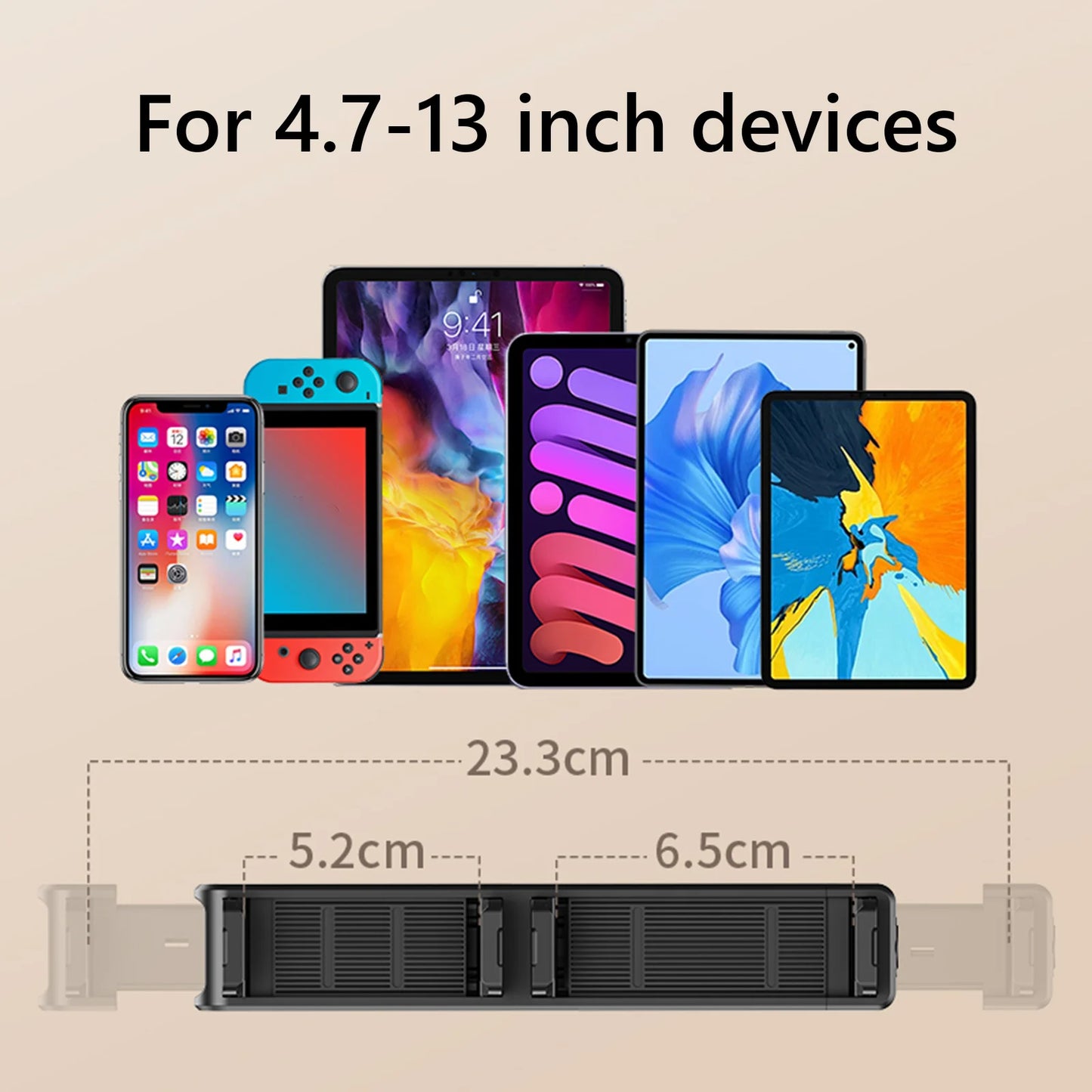 Foldable Tablet/Phone Holder – Adjustable Aluminum Alloy Stand with 360° Rotation, Bed & Desk Mount for 4–12.9 Inch Devices (iPad, iPhone, Tablets, Smartphones)