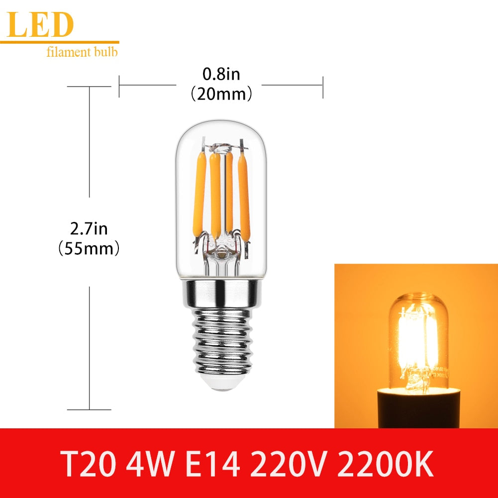 LED Filament Light Bulb Clear Glass Ampoule