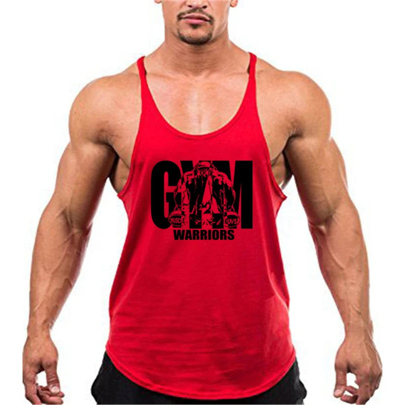 Men's Bodybuilding Tank - 2024 Cotton Sleeveless Gym Shirt