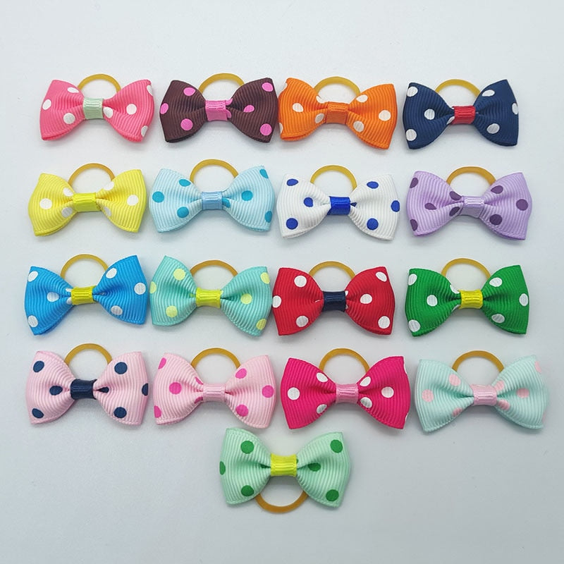 100 pieces Pet Ribbon Hair Accessories