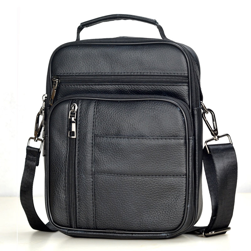 Bolso de mano de piel natural para hombre para tableta