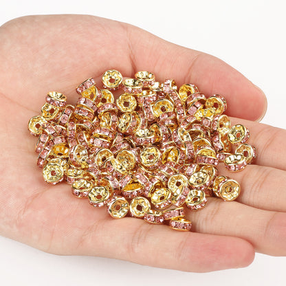 50pcs/lot  Crystal Round Loose Spacer Beads for DIY Making Bracelet Necklace Accessories - Hiccupzz