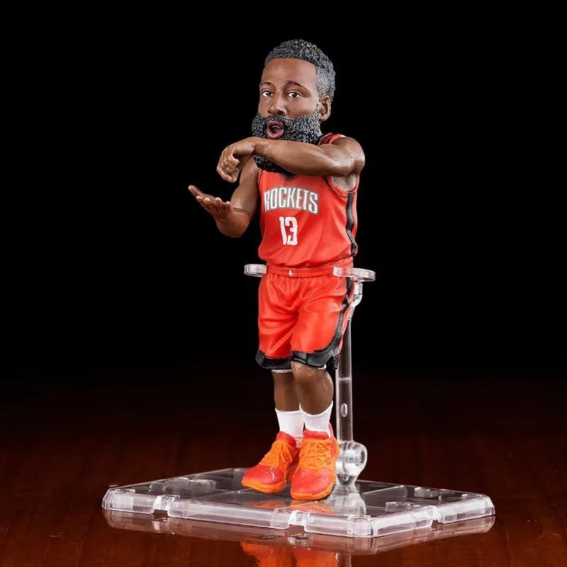 NBA Basketball Star Figure Model LeBron James Harden Stephen Curry Klay Thompson Simulation Doll Desktop Ornament Hall of Fame