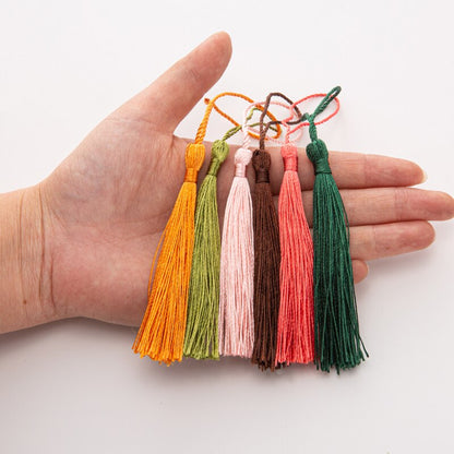 20pcs 80mm Bookmarks Hanging Rope Silk Tassel For Craft DIY Key Chain, Earring Hooks, Pendant, Jewelry Making - Hiccupzz