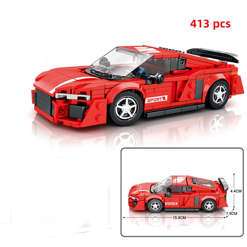 Sports Racing Car Building Blocks Educational Toys for Kids 2023