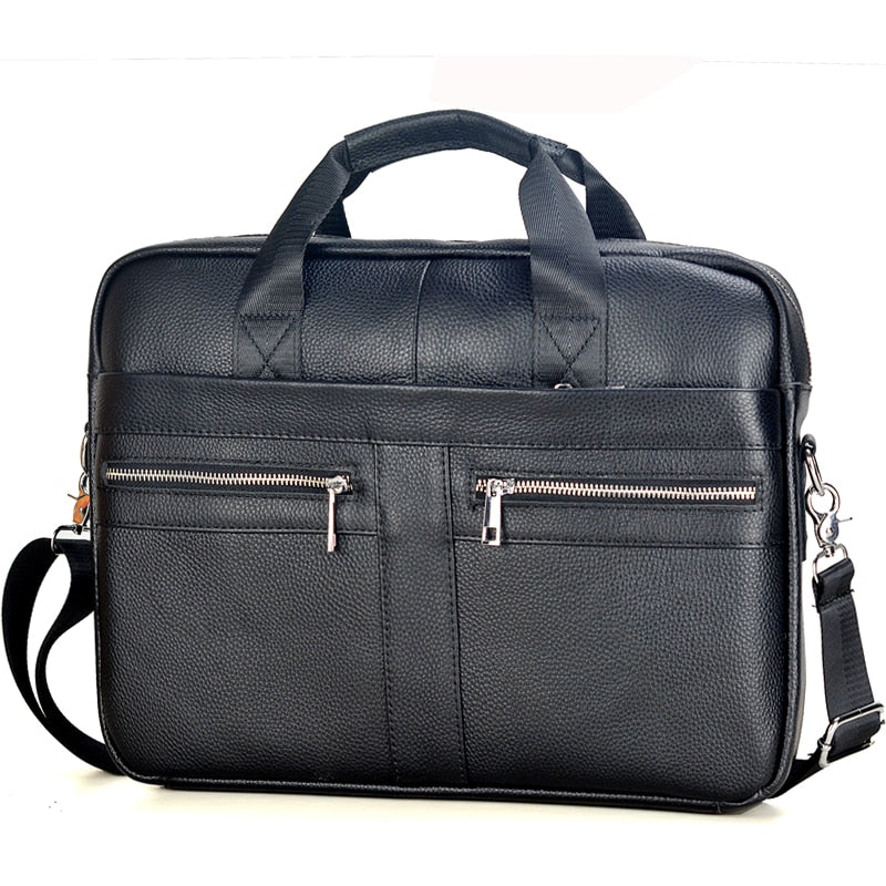 Bolsos de mano de piel auténtica para hombre