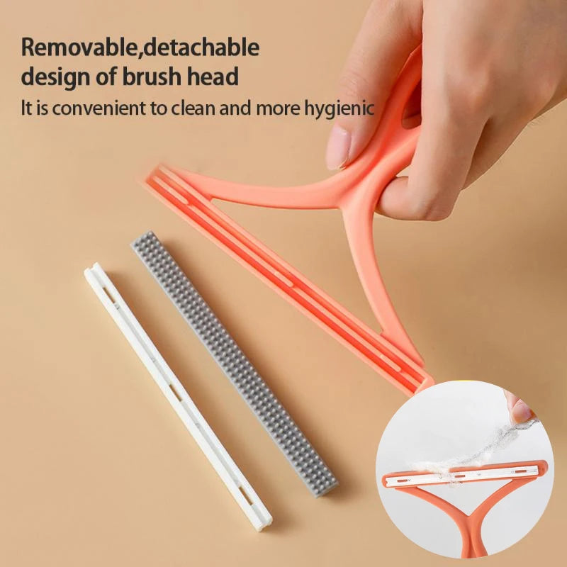 2-in-1 Double-Sided Pet Hair & Lint Remover – Fabric Shaver and Scraper for Clothes and Carpets