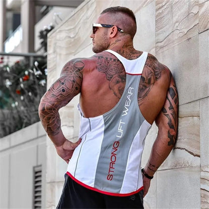 Men's Bodybuilding Tank Top - Cotton Sleeveless Gym Shirt - Hiccupzz