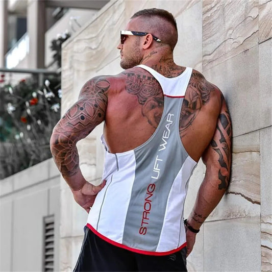 Men's Bodybuilding Tank Top - 2021 Cotton Sleeveless Gym Shirt