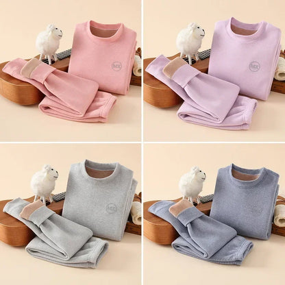 2-Piece Thermal Underwear Set for Boys - Fleece, 37°C Constant Temperature Warm, Winter Clothes for Children and Teenagers, Long Johns