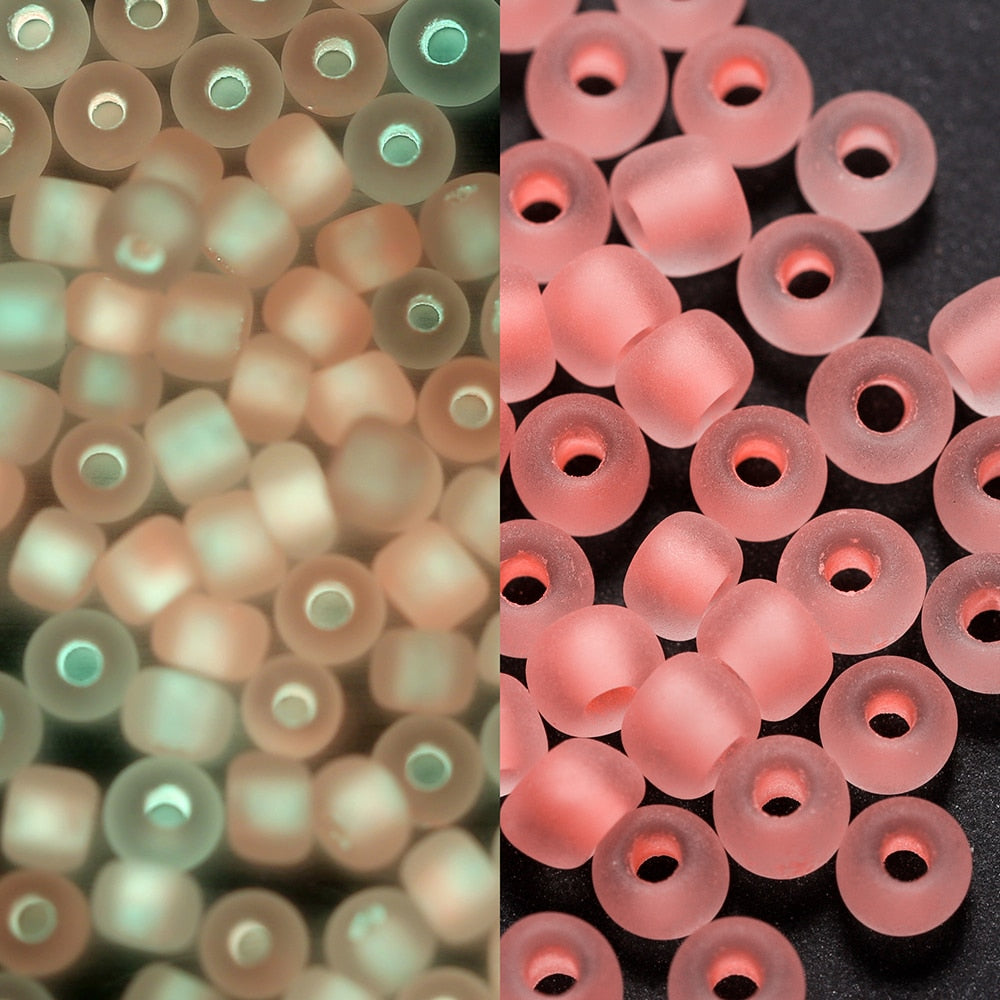 600pcs 3mm Luminous Glass Seed Beads Glow In The Dark  for DIY Jewelry Marking