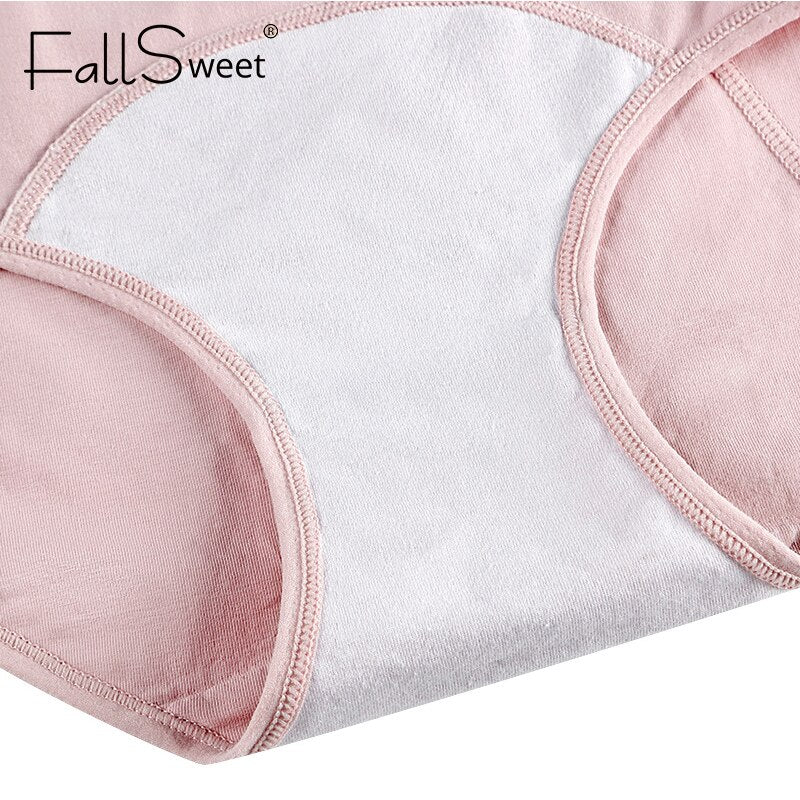 FallSweet 5 pcs / pack !Women Period Panties Sexy Leak Proof  Menstrual Briefs  Woman Underwear Cotton Plus Size Panties