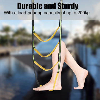 3/4/5 Step Boat Ladder Yacht Side Hanging Ladder Folding Portable Boarding Ladder Nylon Rope Ladder Lifter Marine Accessories - Hiccupzz