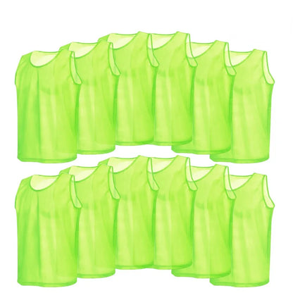 6/12 PCS Adults Children Soccer Training Vest Football Shirts Jerseys - Hiccupzz