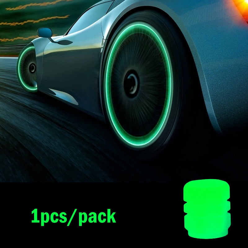 12Pcs Car Luminous Tire Valve Caps Fluorescent