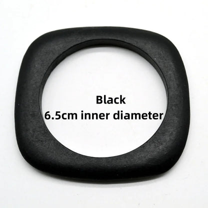 Elegant Natural Wood Square Bracelet for Women, Coffee Girl Jewelry, Geometric Wooden Bangles - Hiccupzz