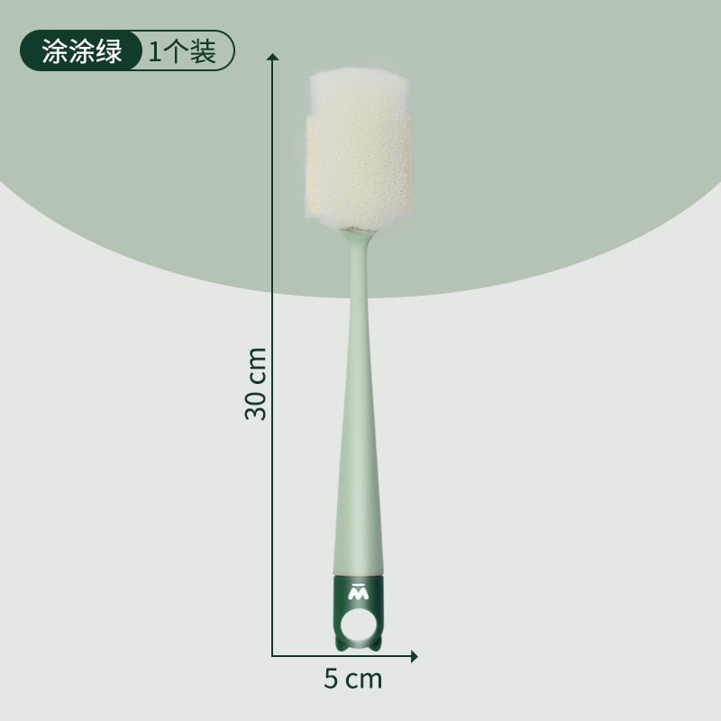 Cleaning Sponge Brush Long Handle Bottle