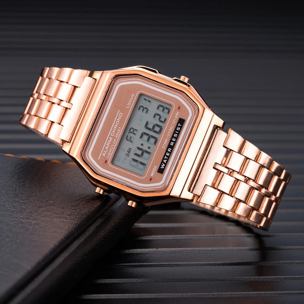 Digital LED Watch for Men & Women - Multifunction Waterproof Electronic Clock with Alarm & Stopwatch