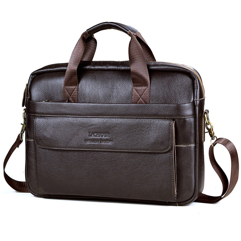 Bolsos de mano de piel auténtica para hombre