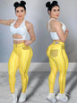 Women's High Waist Stripe Print Sports Leggings - Hiccupzz