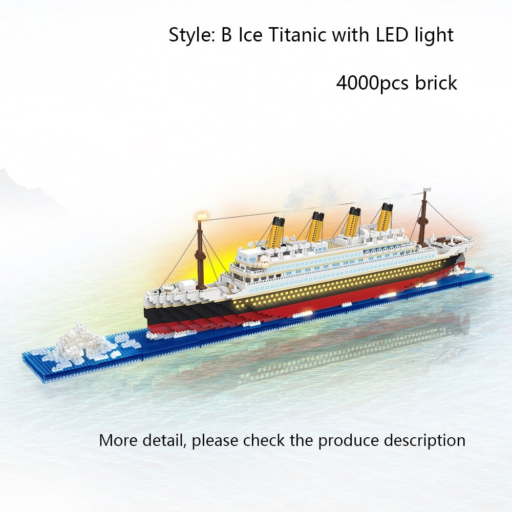 Titanic 3D Plastic Model Ship Building Blocks for Adults