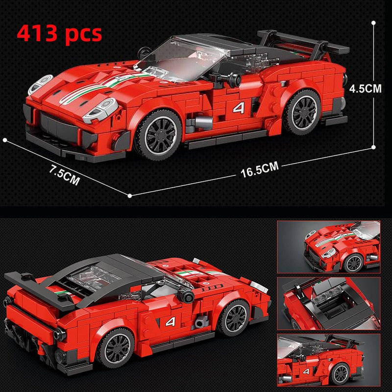 Sports Racing Car Building Blocks Educational Toys for Kids 2023