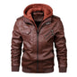 Men's Leather Jacket Autumn PU Biker Coat Casual Motorcycle Style EU Size - Hiccupzz