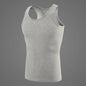 Men's Pure Cotton Fitted Vest - Summer Sleeveless Training T-Shirt - Hiccupzz