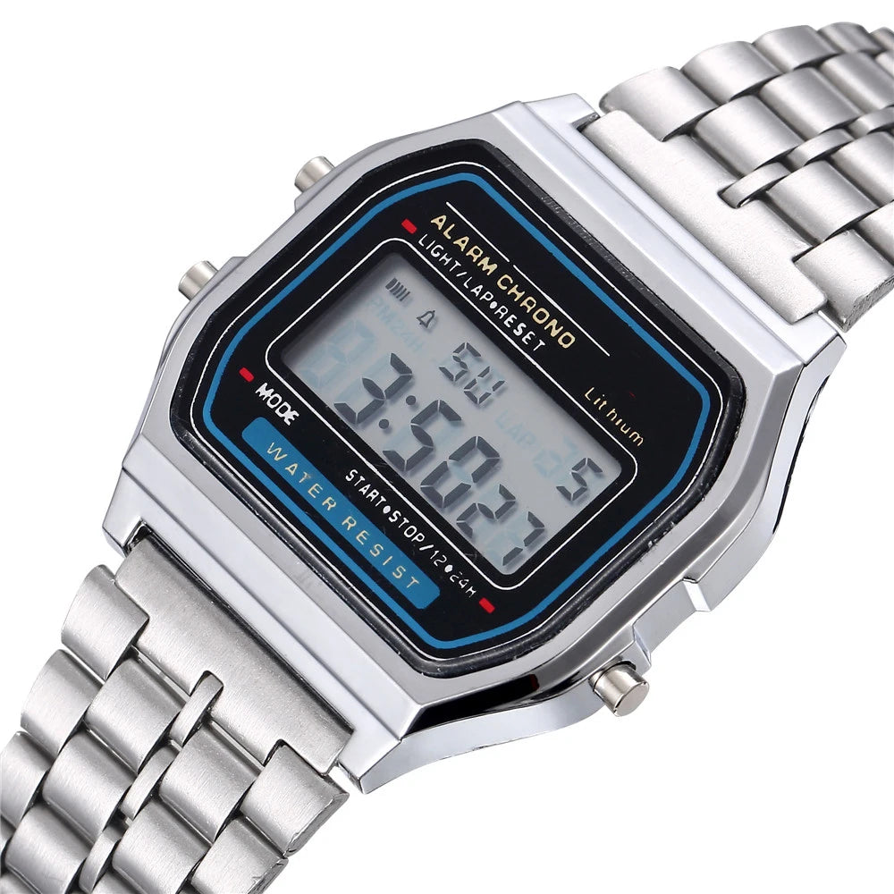 Digital LED Watch for Men & Women - Multifunction Waterproof Electronic Clock with Alarm & Stopwatch