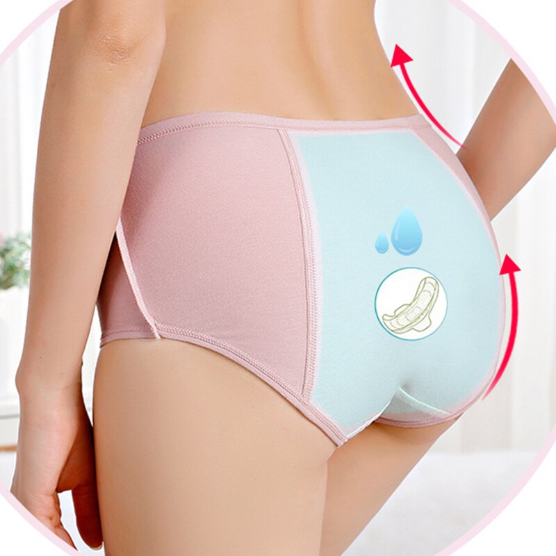 FallSweet 5 pcs / pack !Women Period Panties Sexy Leak Proof  Menstrual Briefs  Woman Underwear Cotton Plus Size Panties