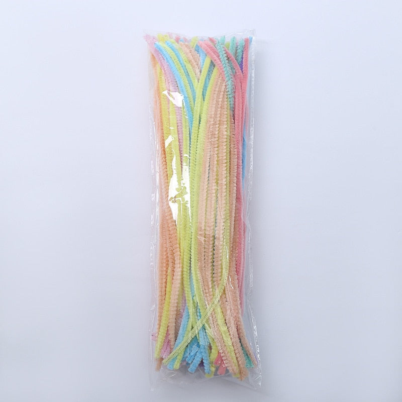 50/100pcs 30cm Chenille Stems Stick Cleaners Kids Educational Toys Handmade Colorful Chenille Stems Pipe for DIY Craft Supplies