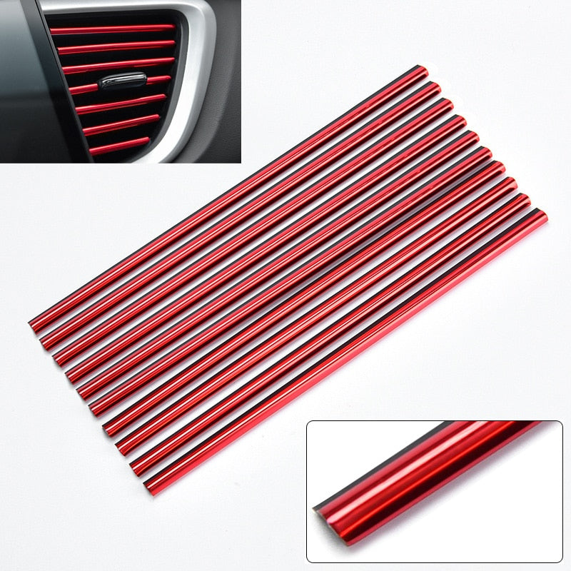 10PCS 20cm Car Air Conditioner Outlet Decorative U Shape Molding