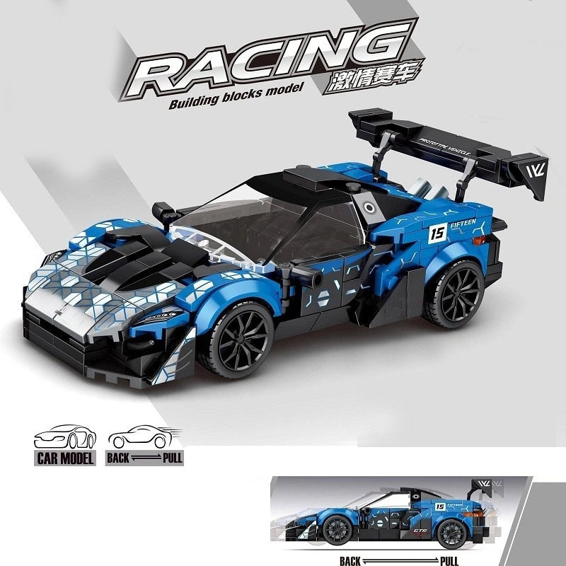 Sports Racing Car Building Blocks Educational Toys for Kids 2023