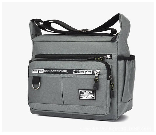 Men's Messenger Bag - Small Waterproof Oxford Crossbody Sling Pack