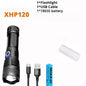 ZK40 50000000LM High Power XHP220 Powerful LED Flashlight Tactical Military Torch  USB Camping Lanterna Waterproof Self Defence - Hiccupzz