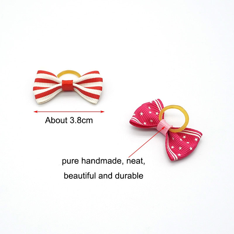 100 pieces Pet Ribbon Hair Accessories