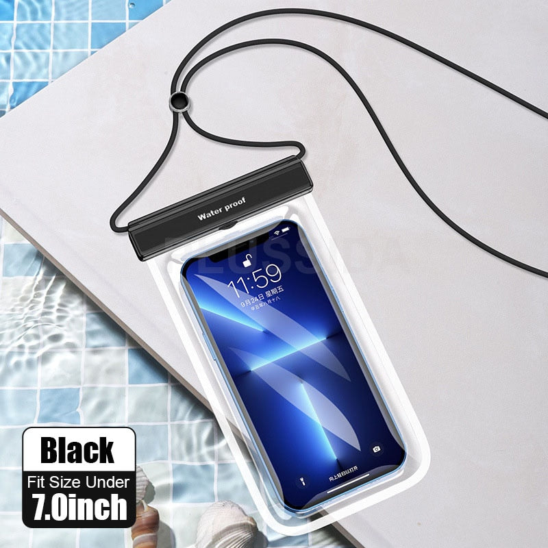 Waterproof Phone Case Under 7.0 inches For iPhone 13 14 Pro Max , Huawei, Xiaomi, Redmi, Note Samsung