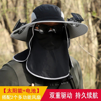 Solar Fan Fisherman Hat Outdoor - Hiccupzz