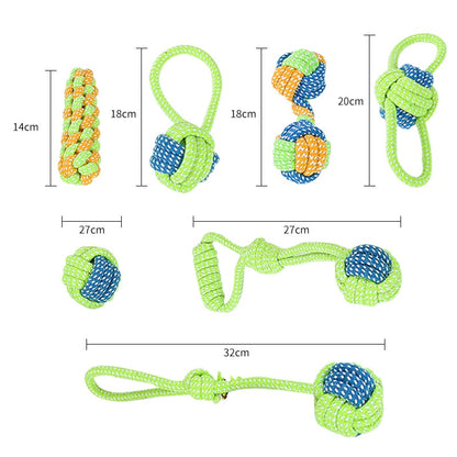 Pet Dog Toys for Large Small Dogs Toy Interactive Cotton Rope Mini Dog Toys Ball for Dogs Accessories Toothbrush Chew Puppy Toy - Hiccupzz