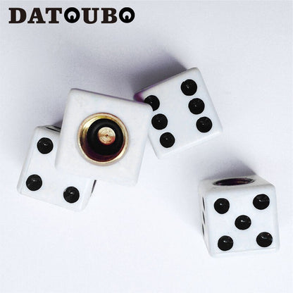 4 Pcs High quality Plastic ABS Dice Novelty Car Tyre Valve Caps - Hiccupzz