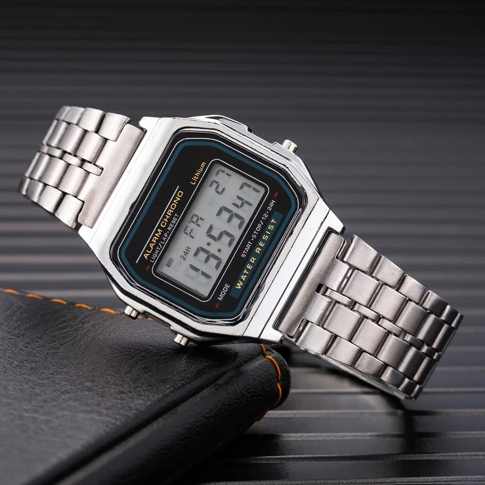 Digital LED Watch for Men & Women - Multifunction Waterproof Electronic Clock with Alarm & Stopwatch