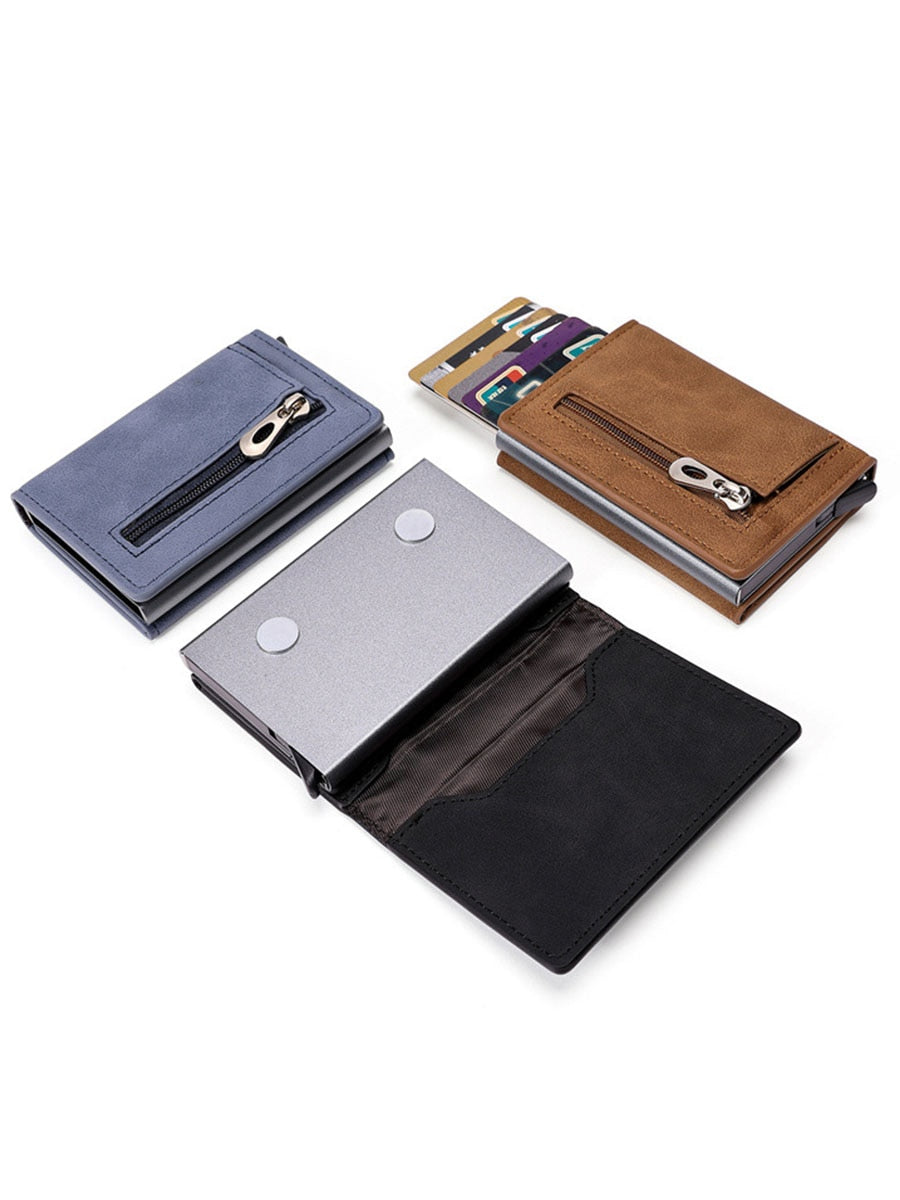 Rfid Anti-magnetic Credit Cards Holder With Organizer Coin Pocket