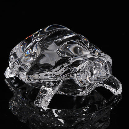 Crystal Turtle Figurine Miniature Tortoise Statue Chinese Lucky Feng Shui Ornament for Home Office Desk Decoration Accessories - Hiccupzz