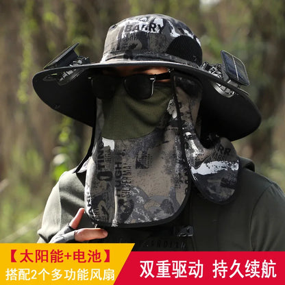 Solar Fan Fisherman Hat Outdoor - Hiccupzz