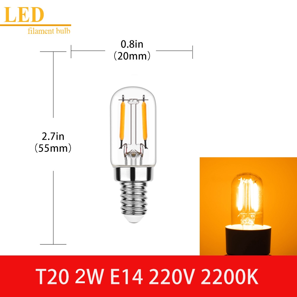 LED Filament Light Bulb Clear Glass Ampoule