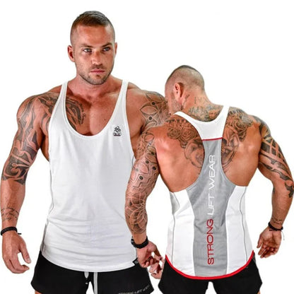 Men's Bodybuilding Tank Top - Cotton Sleeveless Gym Shirt - Hiccupzz